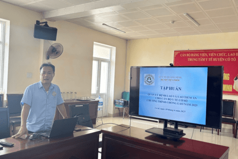 TẬP HUẤN QUẢN LÝ CHƯƠNG TRÌNH LAO CHO CÁN BỘ TUYẾN XÃ TRÊN ĐỊA BÀN HUYỆN CÔ TÔ